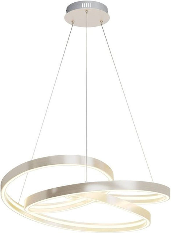 Lucande Pendelleuchte Gunbritt aus Aluminium in Silber und Grau mit dimmbarer LED für Wohnzimmer und Esszimmer - Bild 1