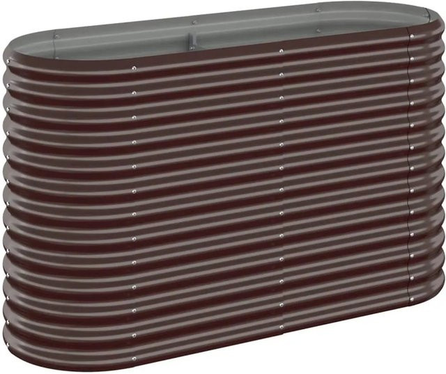 Furnicato Hochbeet aus verzinktem Stahl in Braun, B/T/H: 114 x 40 x 68 cm - Bild 1