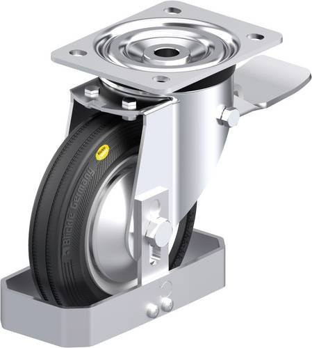 Blickle Stahlblech-Lenkrolle L-RD 162R-ST-FA-FS in Silber, Rad-Durchmesser: 160 mm, Tragfähigkeit: 225 kg - Bild 1
