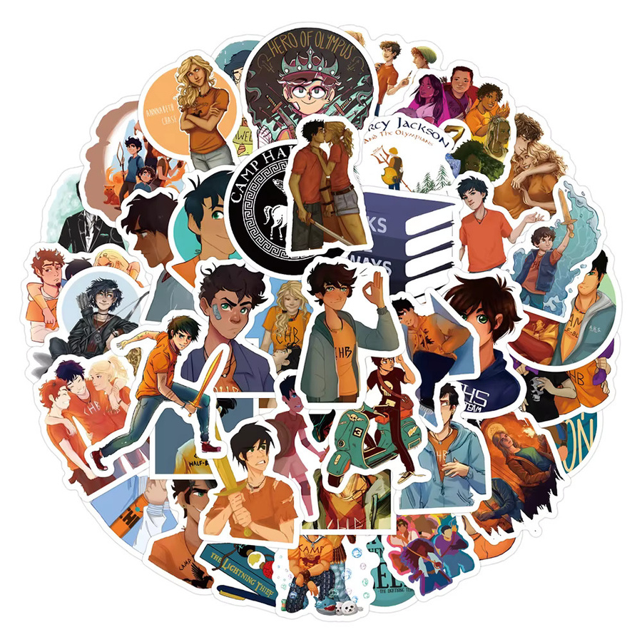Rspctou Percy Jackson Cartoon-Aufkleber, Bunt / Mehrfarbig, Fantasy - Bild 2