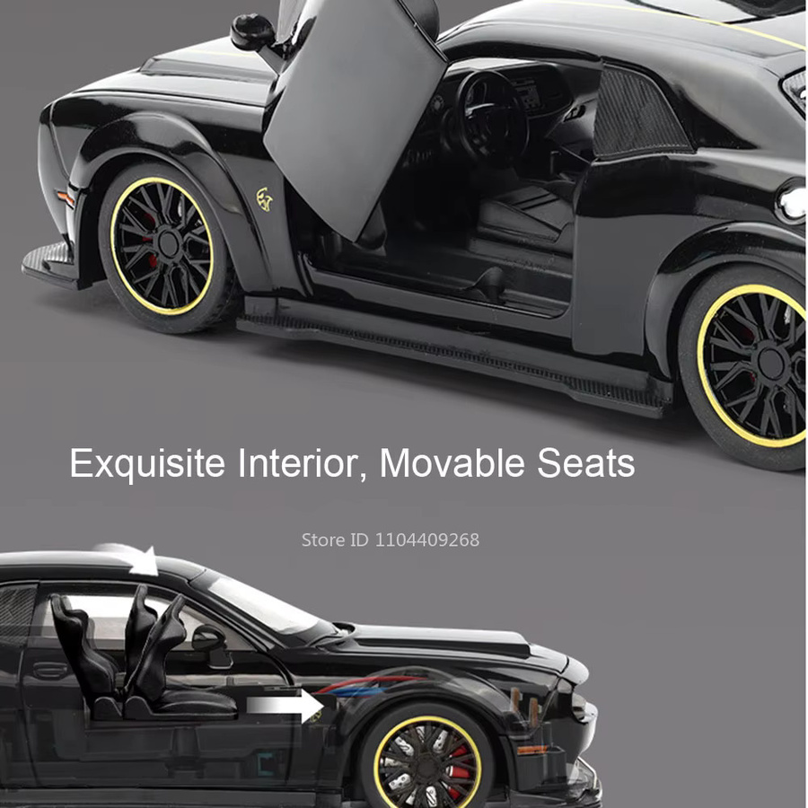 RMZ city Challenger SRT Hellcat Modellauto, Maßstab 1:32, mit Licht und Sound - Bild 4