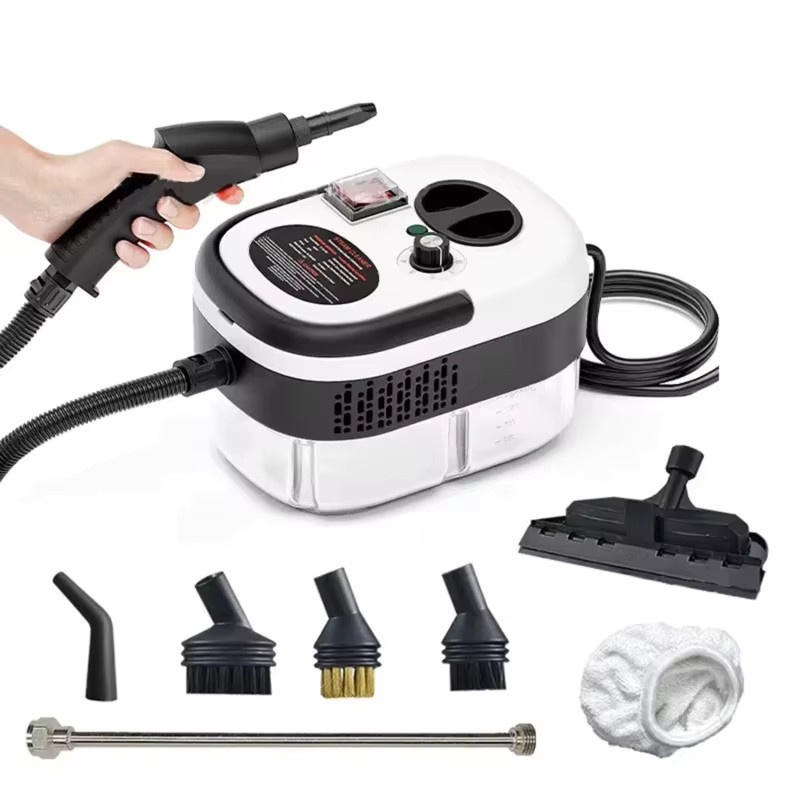 OUIO Tragbarer Handdampfreiniger in Weiß mit Bürstenköpfen für Küche und Auto - Bild 5