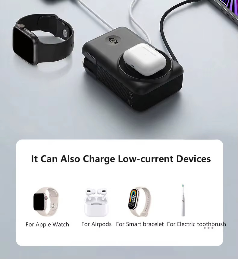 65W GaN USB-C Wandladegerät und 10000mAh Qi2.2 Magnetische Powerbank mit 25W Kabellosem Schnellladen für iPhone, iWatch und Laptop - Bild 6