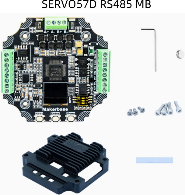MKS SERVO57D PCBA NEMA23 Closed-Loop-Schrittmotortreiber für CNC und 3D-Drucker in Schwarz mit Gen_L FOC Technologie - Bild 1