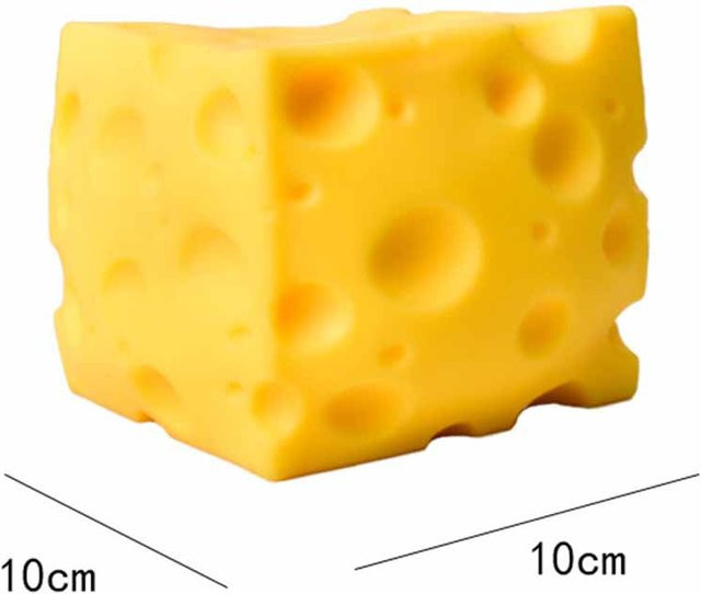 Squishy Quadrat Käse, Quetschspielzeug, Stressabbau, Sensorisches Spielzeug - Bild 1