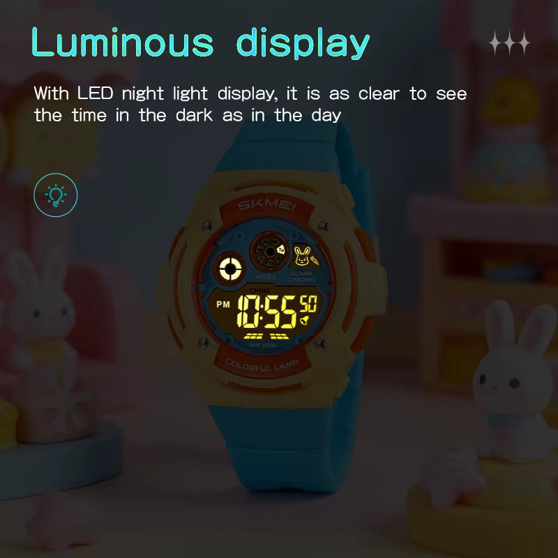 SKMEI Digitaluhr, Kunststoff, Kinder, 5 ATM, Alarm, Chronograph - Bild 4