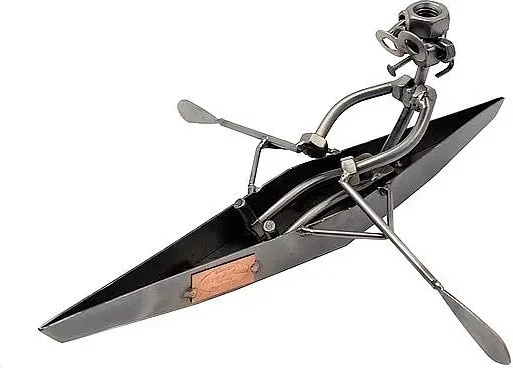 Schraubenmännchen Ruderer von Hinz & Kunst aus Metall in Grau - Bild 1