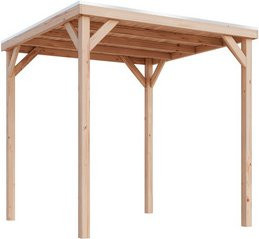 KARIBU Pavillon Cubeco in Braun B/H/T: 231 x 243 x 231 cm - Bild 1