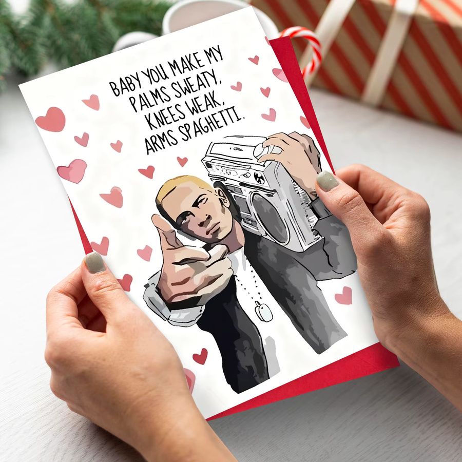 Humorvolle Valentinstag Grußkarte Musik-Terrier als kreative Liebeserklärung für Paare und Freunde - Bild 4