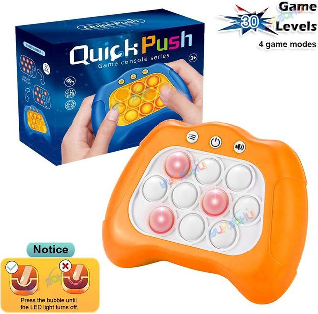 Kidsly Quick Push Game Pop Up Fidget Bubbles, Elektronisches Pop Light Spielzeug - Bild 1