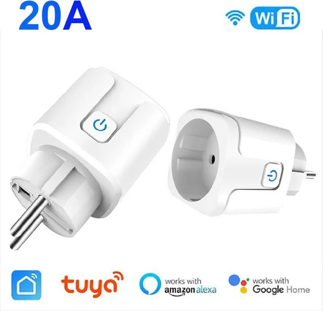 Smart Plug WiFi-Steckdose EU 20 A in Weiß mit Alexa und Google Home Kompatibilität - Bild 1