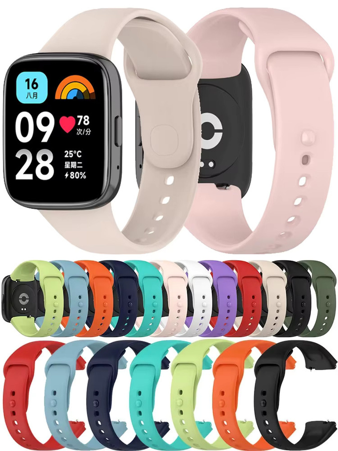 Xiaomi Uhrenarmband Silikon, Schwarz, Unisex, Redmi Watch 3 Active/Lite - Bild 4