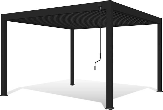 Weide Deluxe Aluminium Pavillon mit Lamellendach in Anthrazit, freistehend, B/T: 360 x 400 cm - Bild 1