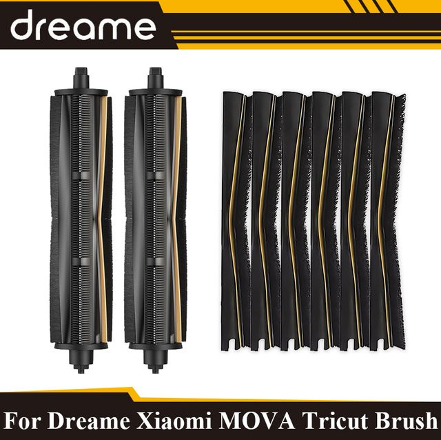 Tricut-Bürstenstreifen von Dreame in Schwarz passend für Dreame X30 X40 L40 Ultra, Xiaomi X20 Pro X10+ X20+ M30S M40 H40 und MOVA E30 P50 Pro Ultra Z50 Ultra - Bild 1