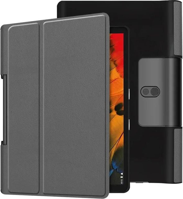 Lenovo Yoga Smart Tab 10.1 Hülle Flip Cover in Grau für YT-X705F und YT-X705X - Bild 1