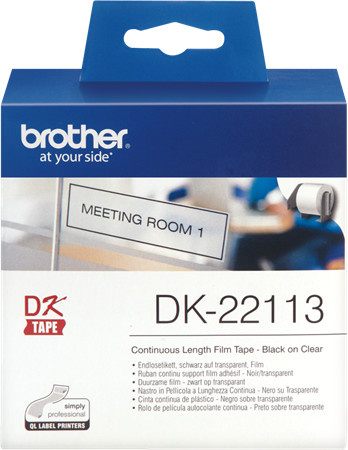 Brother Endlos-Etiketten DK-22213 Transparent Thermal Film 6,2 cm x 15,24 m - Bild 1