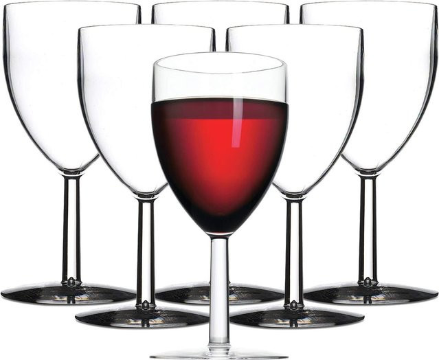 Mepal Rotweingläser Outdoor aus Kunststoff, transparent, 6er Set, 300 ml pro Glas - Bild 1