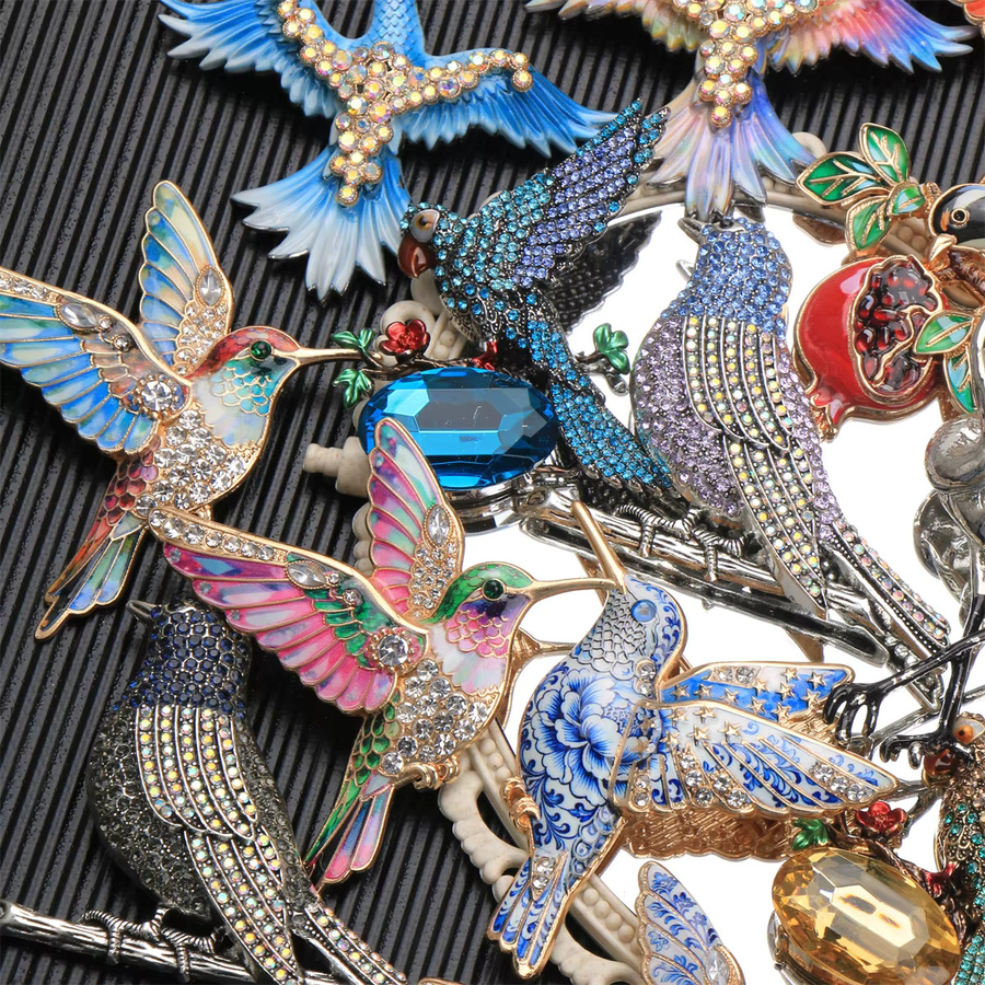 SKEDS Brosche, Kolibri, Kristall, Bunt, Damen - Bild 5