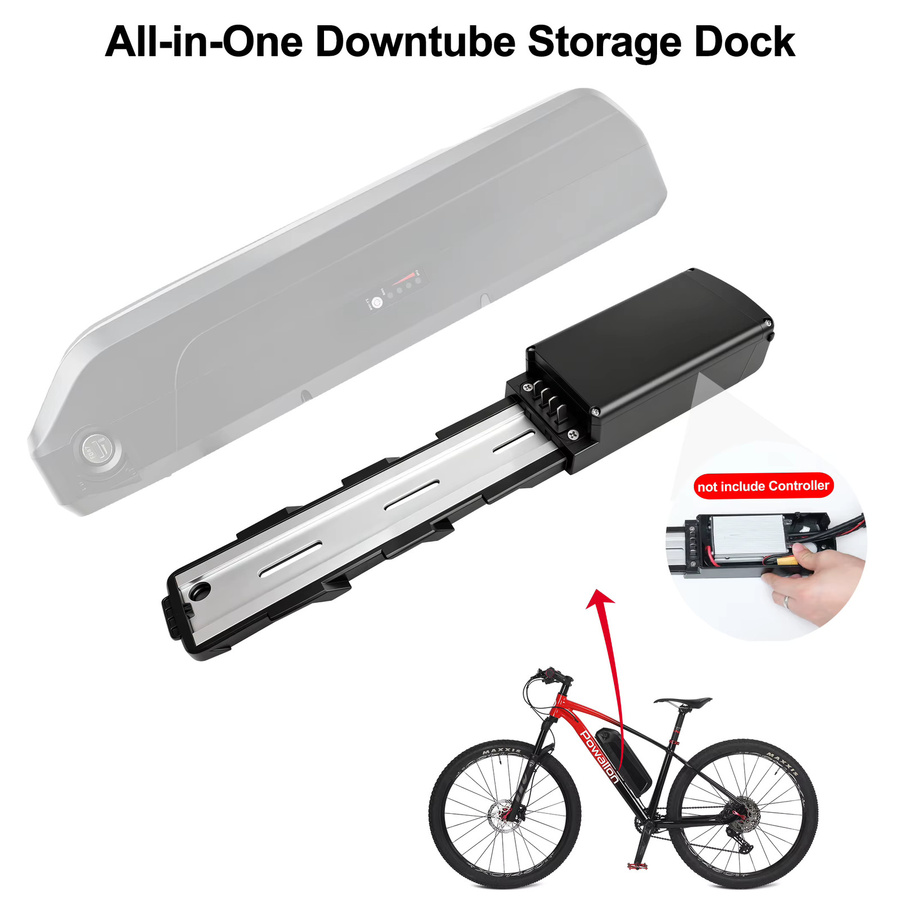 4/5-PIN E-Bike Akku-Basisplatte Halterung für Unterrohr-Akku kompatibel mit KT-E25 E26 E27 E31 in Schwarz - Bild 5