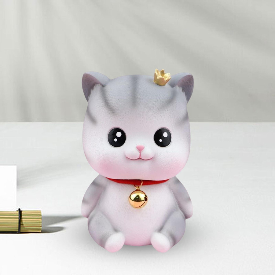 Katze Sparschwein als dekorative Figur aus Vinyl für dein Wohnzimmer oder Schlafzimmer - Bild 1