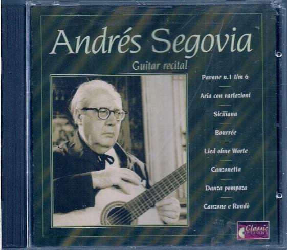 Andreas Segovia Gitarrenrezital CD Klassische Optionen 1998 Japan Klassik - Bild 1