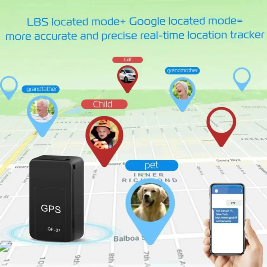 Mini GF-07 GPS Tracker in Schwarz für Auto, Fahrrad, Haustiere und Kinder mit Echtzeit-Tracking und starkem Magneten - Bild 4