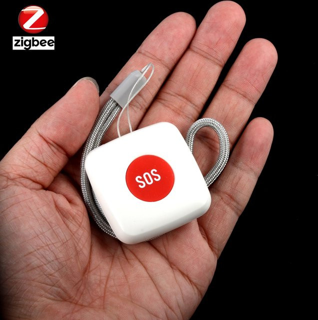 ALARMEST Tuya ZigBee SOS-Knopfsensor in Weiß für Senioren Notfallhilfe und Smart Home Alarmschalter kompatibel mit Tuya Zigbee Hub und Smart Life App - Bild 1