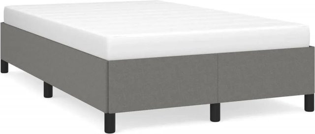 vidaXL Bettgestell aus Stoff in Grau mit Maßen B: 120 cm, H: 123 cm, T: 203 cm - Bild 1