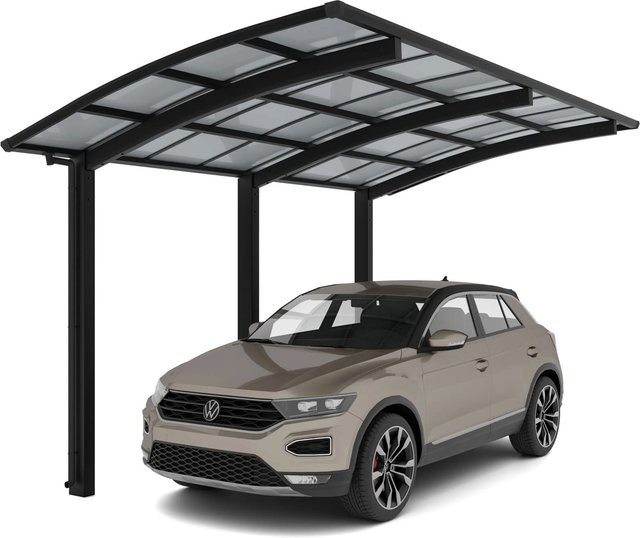 Ximax Alu Carport Portoforte Typ 110 Schwarz mit Regenrinne B/T: 240,5 x 555,8 cm - Bild 1