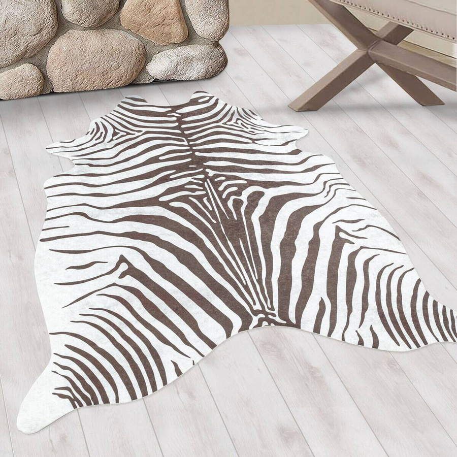 Ayyildiz Teppich ETOSHA in Braun im Ethnic-Design mit Kunstfell-Optik, Breite: 150 cm, Länge: 200 cm - Bild 1