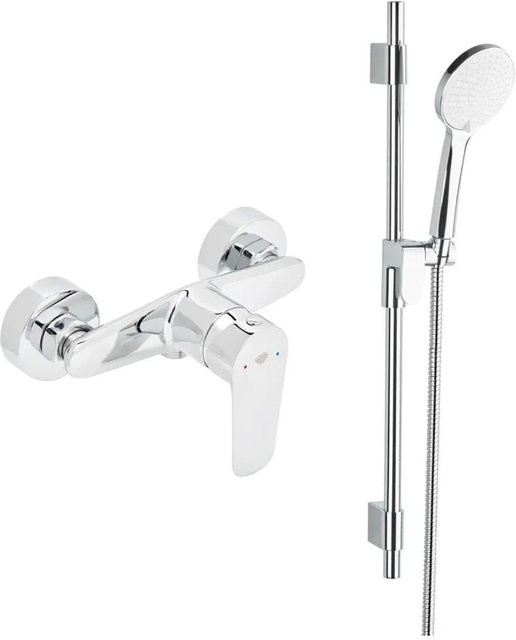 Swiss Aqua Technologies Duschset mit Einhebel-Armatur, Duschstange und Handbrause in Chrom - Bild 1