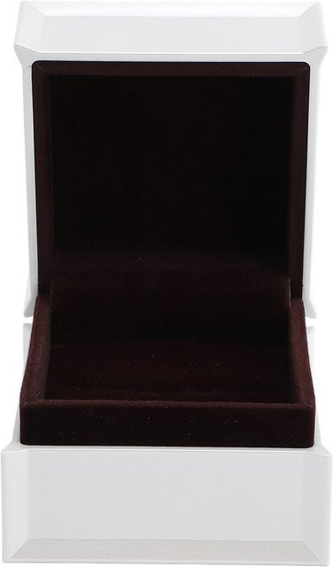 Neoglint Schmuckring Geschenkbox aus weißem Samt für Verlobung und Hochzeit - Bild 1