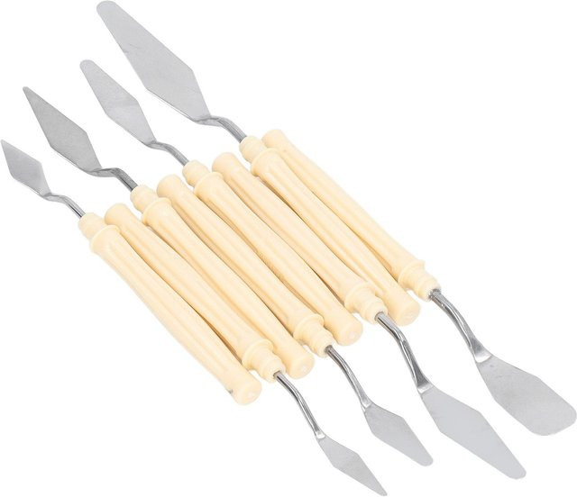 GoolRC 8er Set Palettenmesser aus Edelstahl mit ergonomischem Griff in Weiß - Bild 1