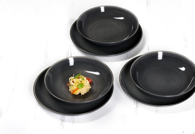 Ritzenhoff & Breker Tafelservice TOLEDO 8-teiliges Speiseset aus Keramik in Beige und Grau - Bild 1