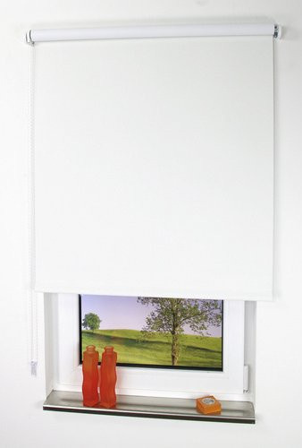 LIEDECO Seitenzug-Rollo Blackout aus Polyester, weiß, B: 82 cm, H: 180 cm - Bild 1