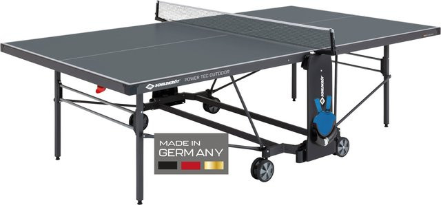 SCHILDKRÖT Tischtennisplatte PowerTec Outdoor in Matt-Schwarz, wetterfeste und klappbare Tischtennisplatte - Bild 2