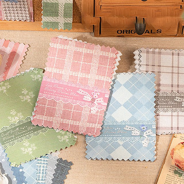 Mr.Paper Weave Dream Echo Serie Scrapbook Papier Set mit Vintage Kariert und Spitze, 20 Stück, matt - Bild 1