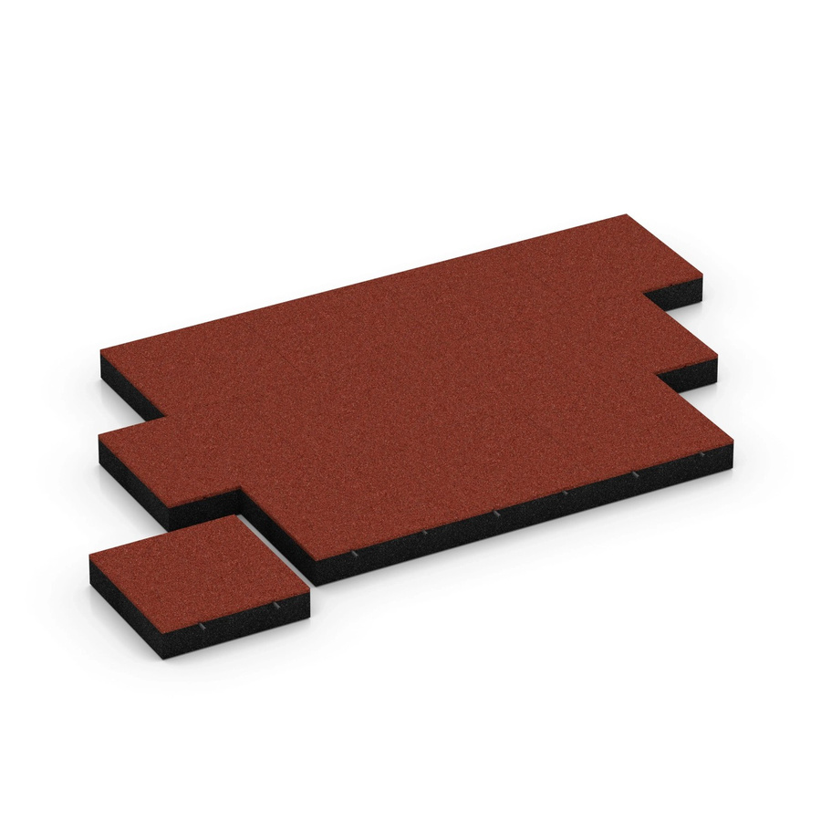 WARCO Fallschutzplatte in Ziegelrot, B/T/H: 50 x 50 x 11 cm - Bild 2