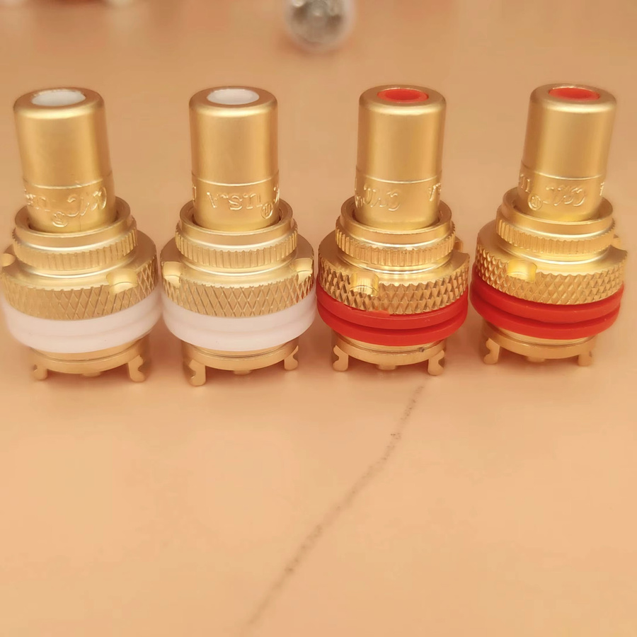 ZUIDID Audiophile RCA Cinch-Buchse mit Kupfer und Gold/Rhodium Beschichtung für HiFi Audio Adapter - Bild 1