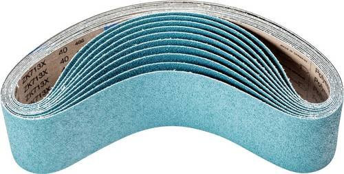 PFERD Zirkon Schleifband für Bandschleifer, Körnung 40, Farbe Türkis, L x B: 1000 x 100 mm, 10 Stück - Bild 1