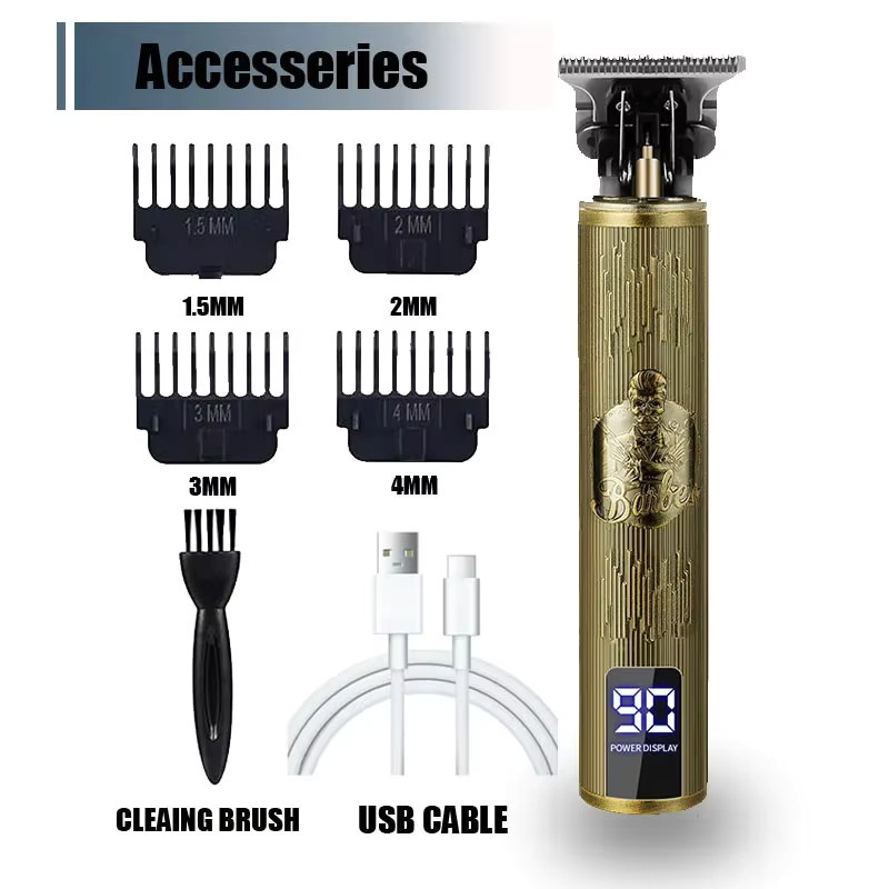 XMSJ Elektrischer Haarschneider für Herren, Gold, Drachenbuddha-Design - Bild 2