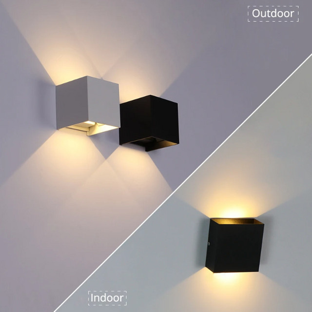 Heevye LED Außenwandleuchte IP65 aus Aluminium in Weiß mit warmweißem Licht für Garten und Hof - Bild 1