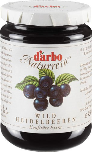 Darbo Wildheidelbeer-Konfitüre Extra Naturrein 450 g - Bild 1
