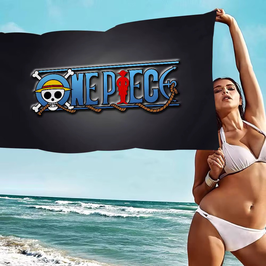 O-One P-Pieces Cartoon Strandtuch für Mädchen, buntes Mikrofaser-Badetuch, schnelltrocknend und sandfrei für Strand, Yoga und Pool - Bild 3
