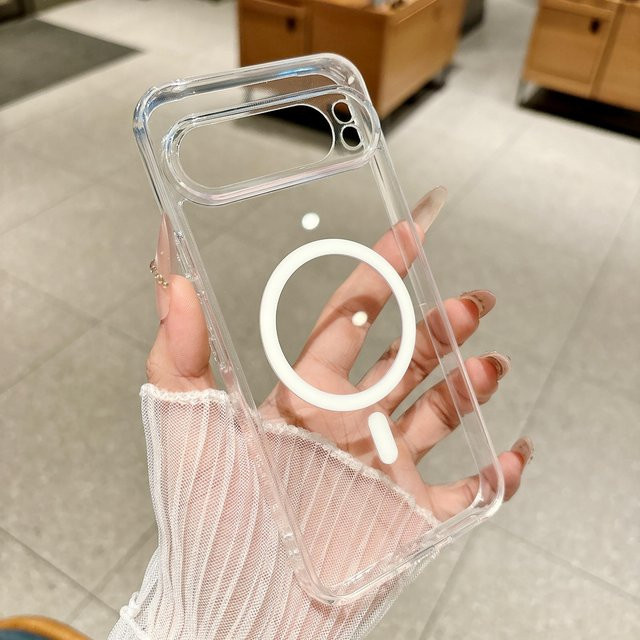Stoßfeste MagSafe Schutzhülle für Google Pixel 9 Pro XL 8 7 6 in Transparent Matt - Bild 1