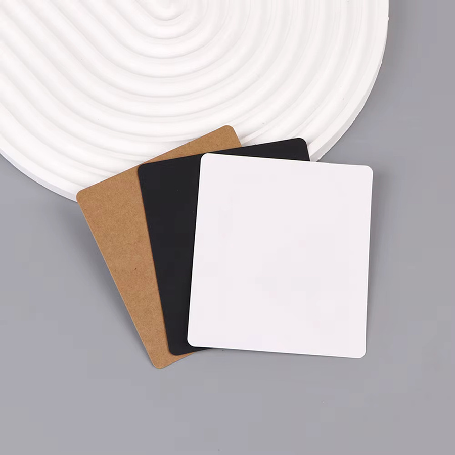 EnjoyPack Schmuck Display Karten für Halsketten und Ohrringe, 50 Stück, Weiß und Mehrfarbig, B: 8 cm, H: 9 cm - Bild 2