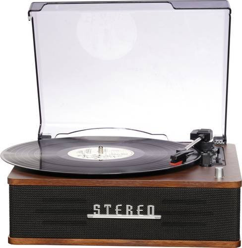 Denver VPB-262 Retro Plattenspieler mit Bluetooth und Lautsprecher in Braun - Bild 1