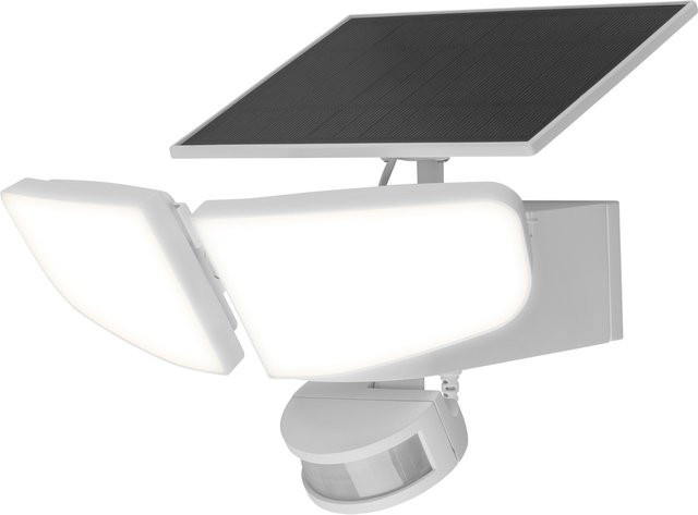 LIVARNO LED-Solarstrahler in Weiß mit Bewegungsmelder und Dämmerungssensor für Garten und Terrasse - Bild 1