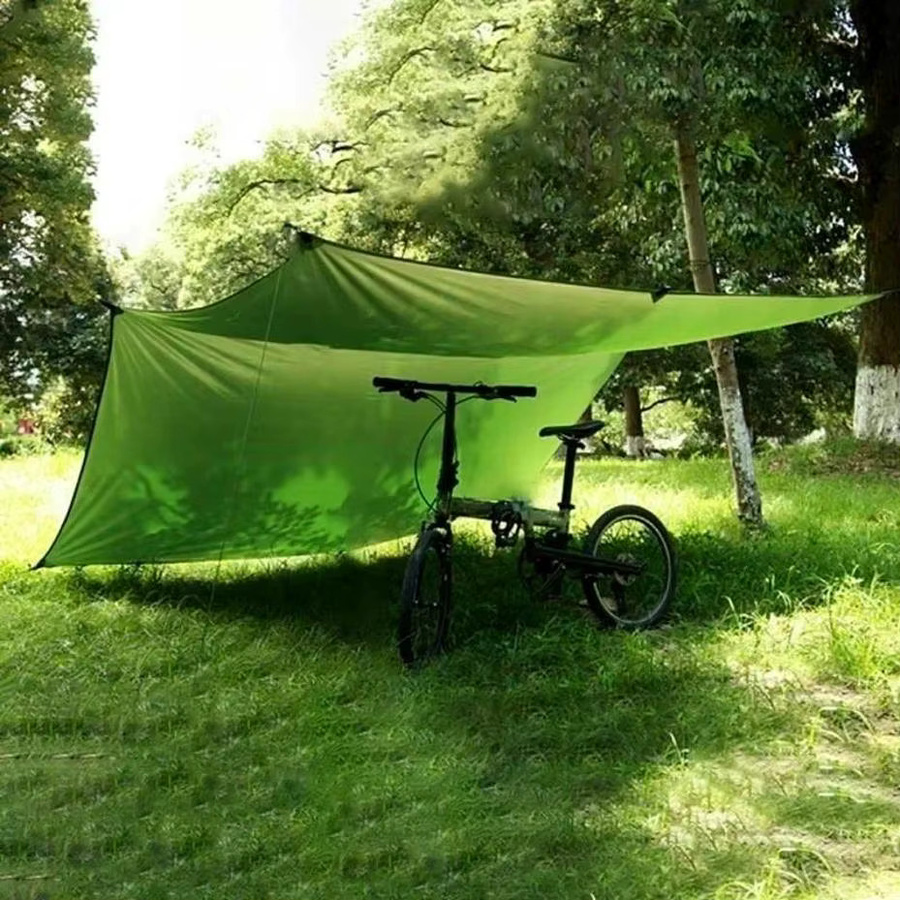 Quadratisches Strandzelt aus wasserfestem Polyester für Sonnenschutz im Freien, Blau oder Grün - Bild 2
