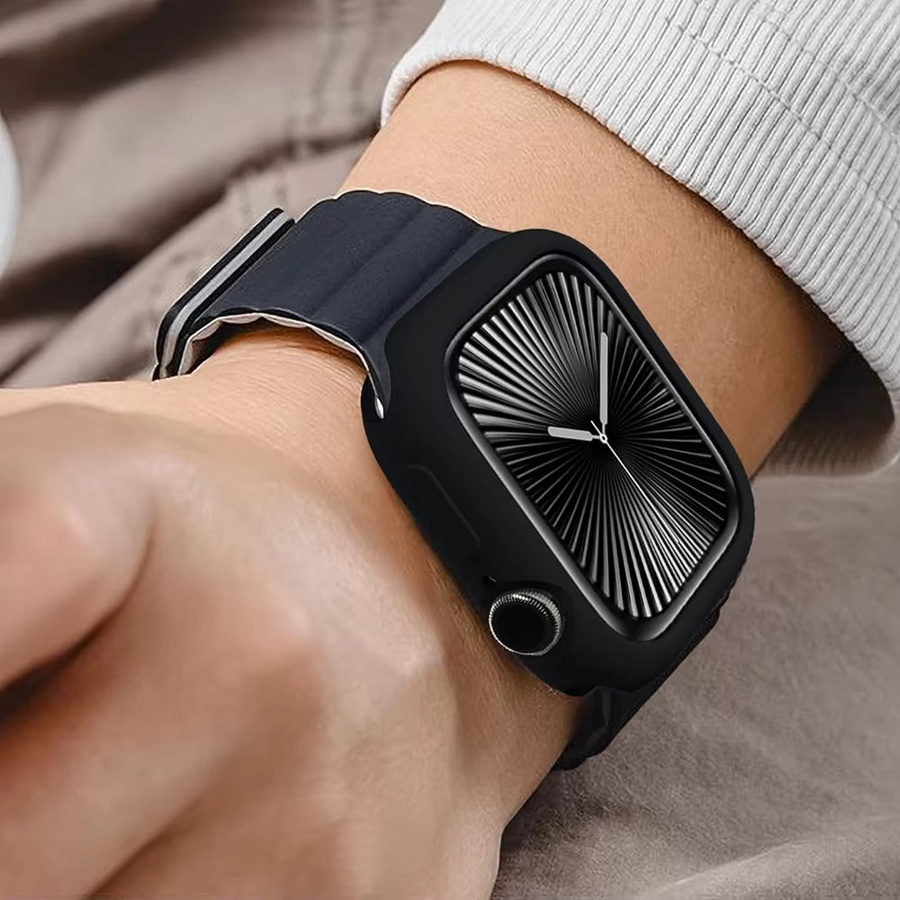 LCAPLE Uhrenzubehör Silikon-Schutzhülle für Apple Watch 10 11, Weiß - Bild 3